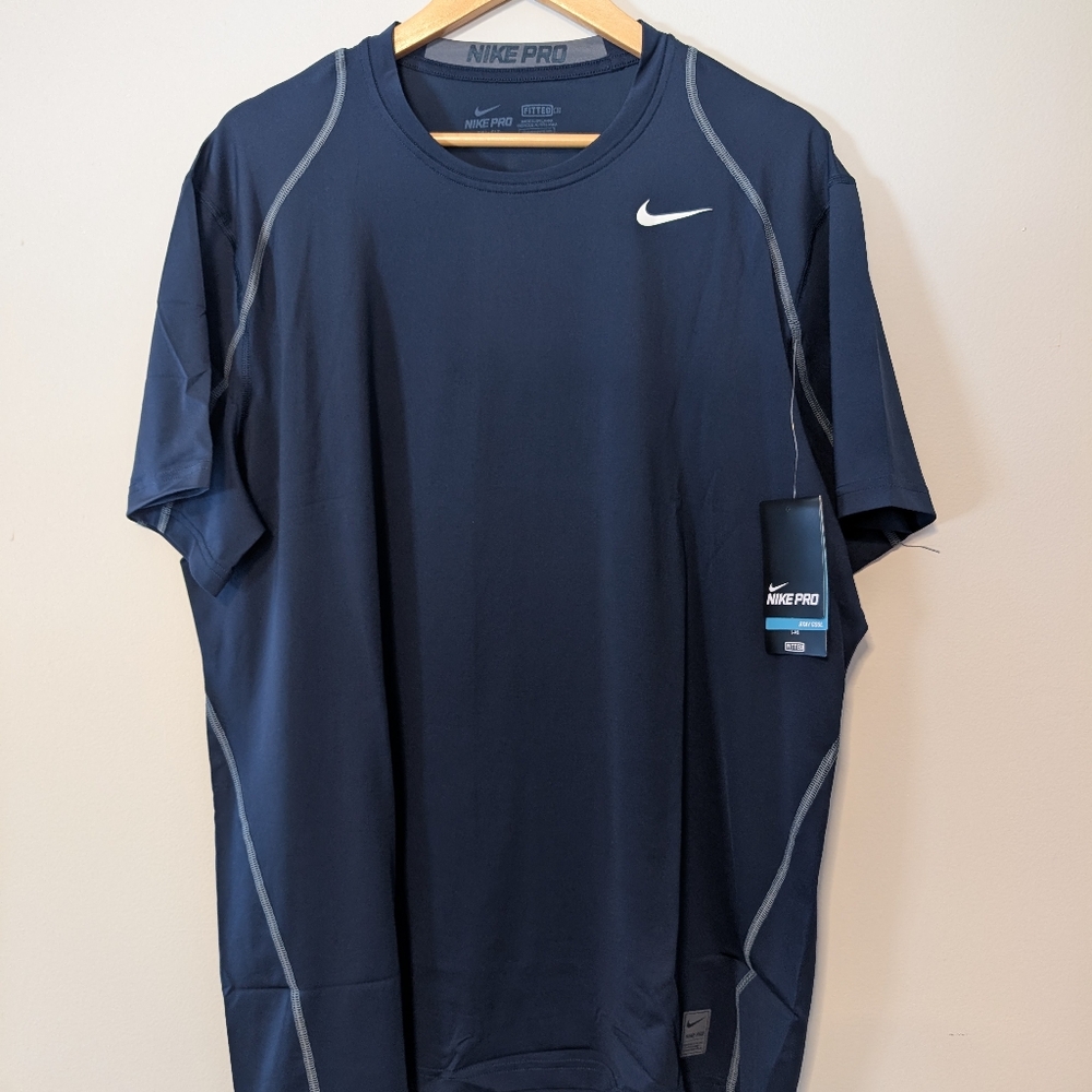 Nike Pro Navy Blue Athletic T-Shirt